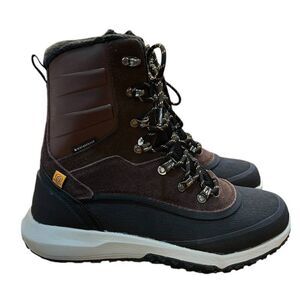 Mens Size 8 Waterproof Insulated Black Brown Hiking Boots Leather ZeroXposur
